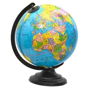 Awals Educational Rotating Desk & Table Top Political World Globe – Blue