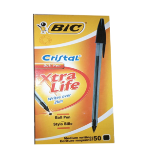 BIC CRISTAL BALL PEN BLACK 50 PCS