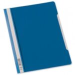 Clear View Folder with Index Strip Extra Wide A4, Blue