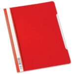 Clear View Folder with Index Strip Extra Wide A4, Red