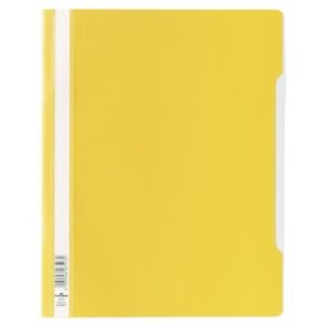 Clear View Folder with Index Strip Extra Wide A4, Yellow