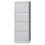 4-Drawer Metal Vertical Filing Cabinet Grey