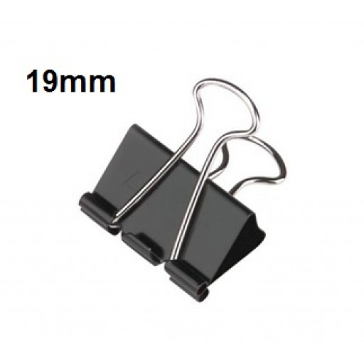 Binder Clips, 19mm (Small) 50 sheets Capacity Pack 12Pcs