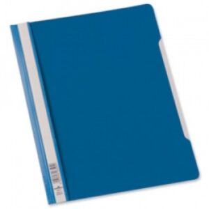 Clear View Folder with Index Strip Extra Wide A4, Blue