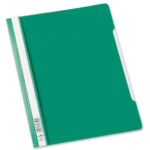 Clear View Folder with Index Strip Extra Wide A4, Green