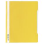 Clear View Folder with Index Strip Extra Wide A4, Yellow