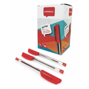 Natraj Surfer Pen Red, Pack of 50 Pieces