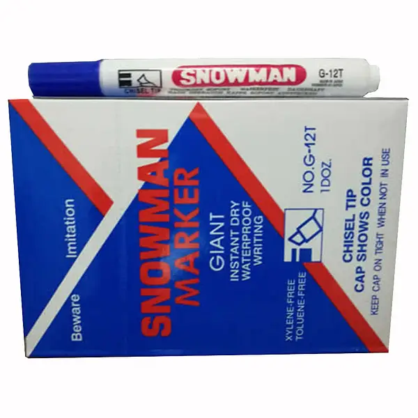 Snowman Permanate Marker – Pkt(12pc)