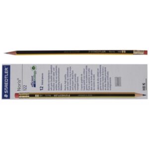 Staedtler Noris HB2 Pencil with Eraser Tip PK 12