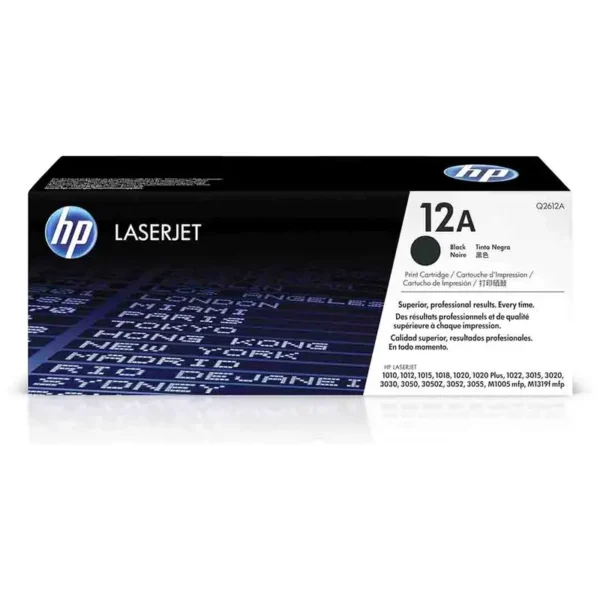 HP 12A Black Original LaserJet Toner Cartridge – Q2612A