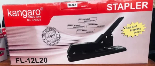 Red Kangaro Heavy-Duty Stapler FL-12L20 – Long-Throat, 200-Sheet Capacity