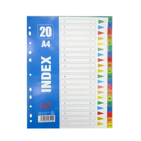 A4 File Index Paper Separator – 20 Indexes